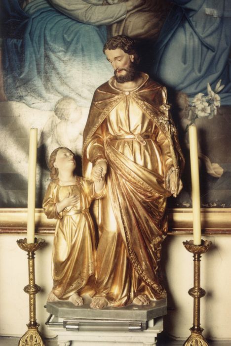 groupe sculpté : Saint Joseph et Jésus
