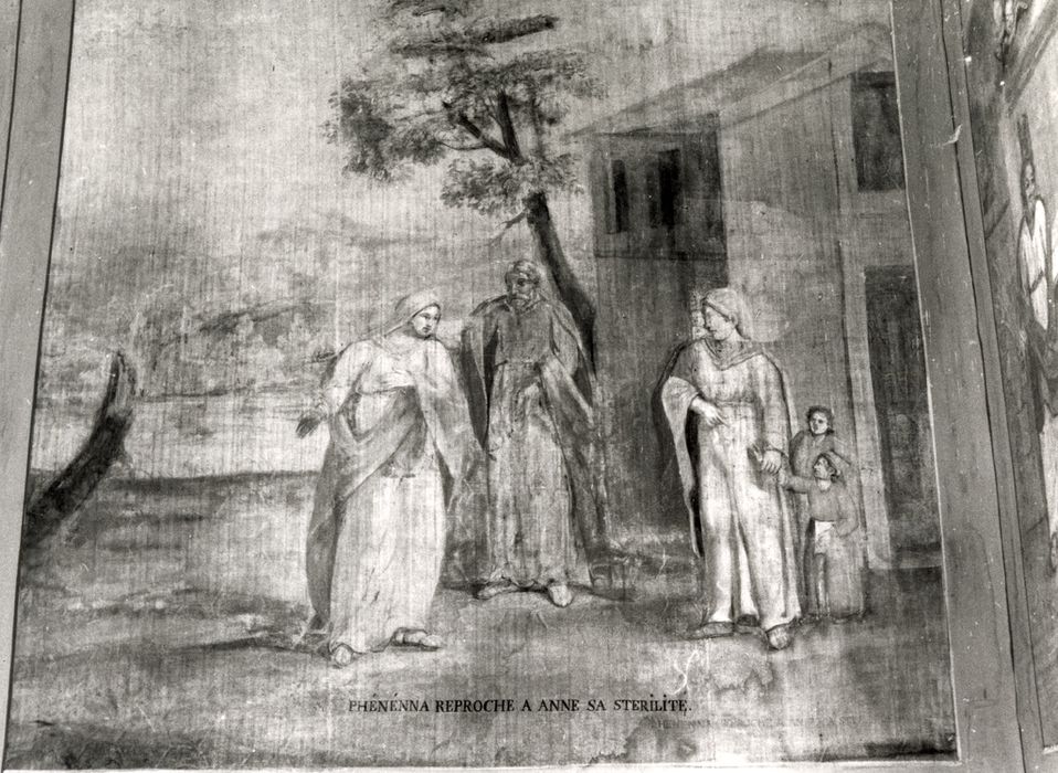 tableau (panneau peint) : Phenenna reproche à sainte Anne sa stéritilé