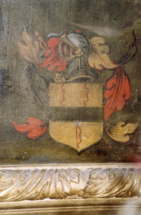 tableau : Rosaire, détail des armoiries
