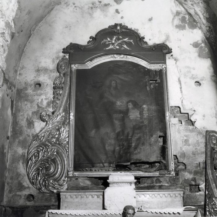 retable, tableau : Soeur Marguerite en extase devant le Sacré-Coeur de Jésus