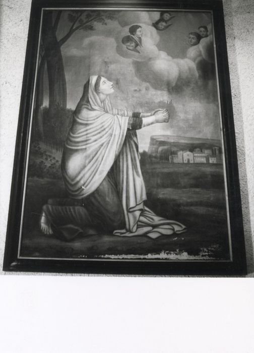 tableau : Femme (sainte ?) agenouillée