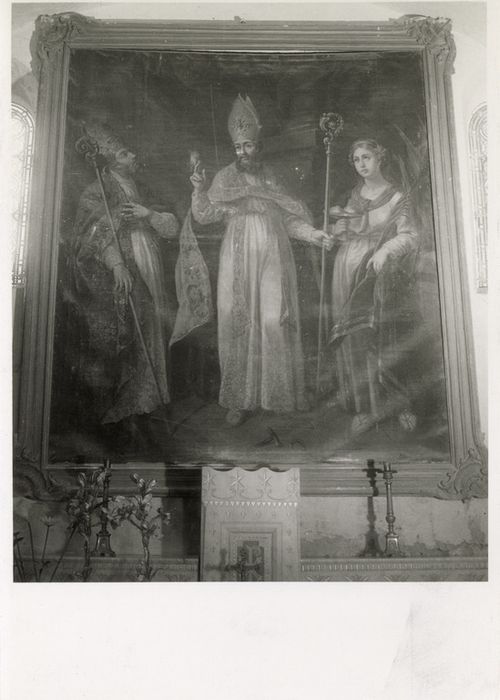 tableau : Sainte Agathe, Saint Éloi et Saint Léger