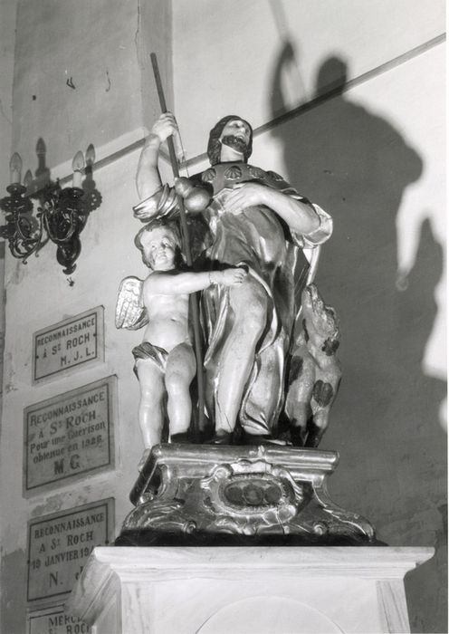 groupe sculpté : Saint Roch