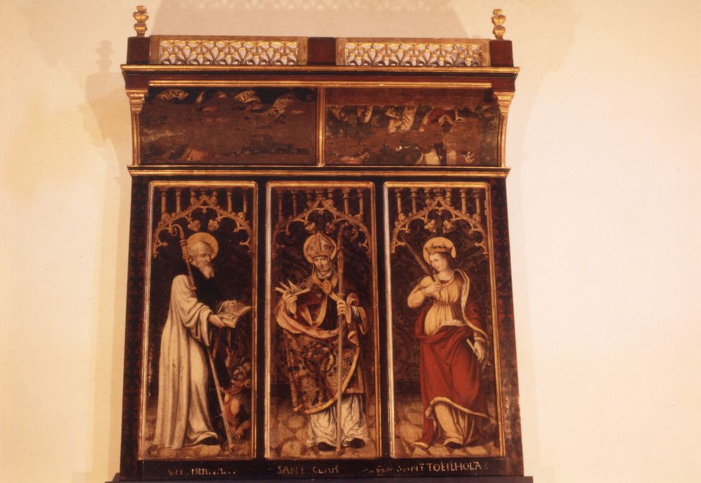 tableau (triptyque) : Saint Bernard, saint Clair et saint Théophile