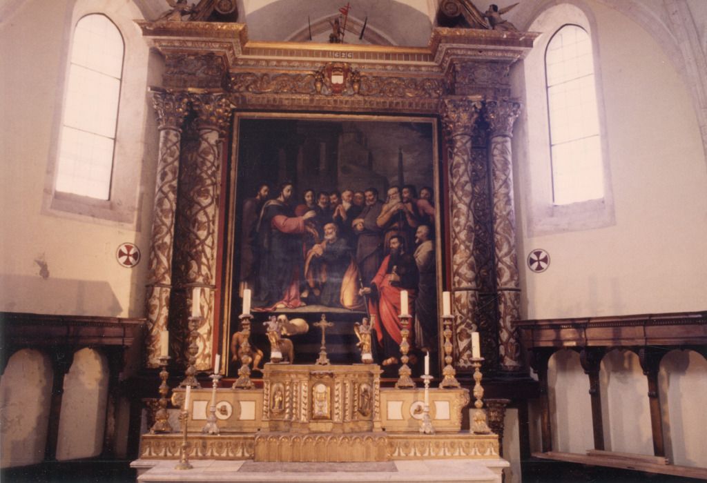 maître-autel, tableau : Christ remettant les clefs à saint Pierre