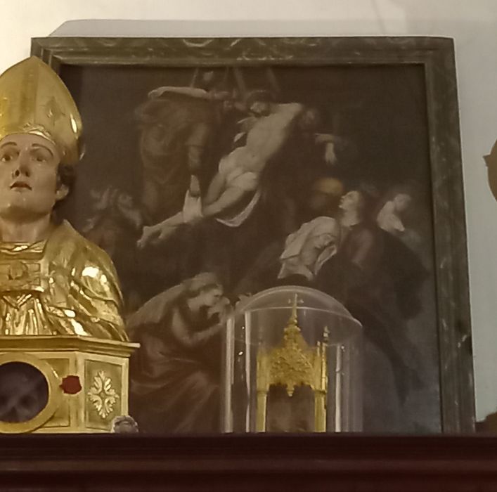 tableau : Sainte Madeleine aux pieds du Christ