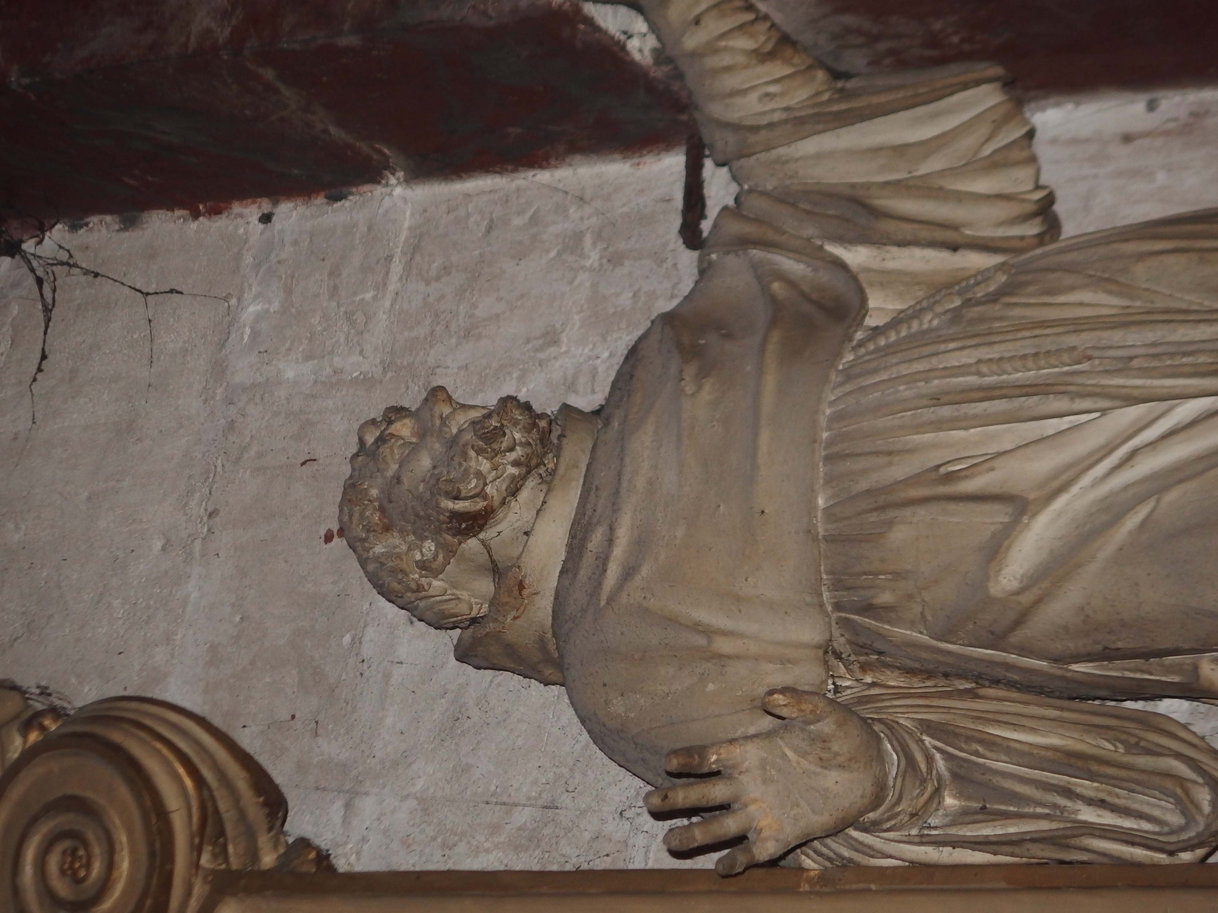 statue : Saint Louis de Toulouse, détail