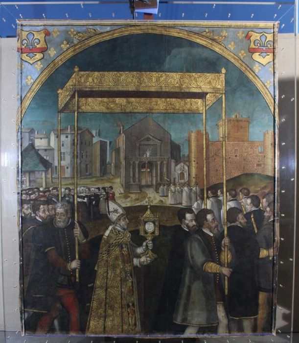 bannière : Résurrection du Christ (la), verso : Procession
