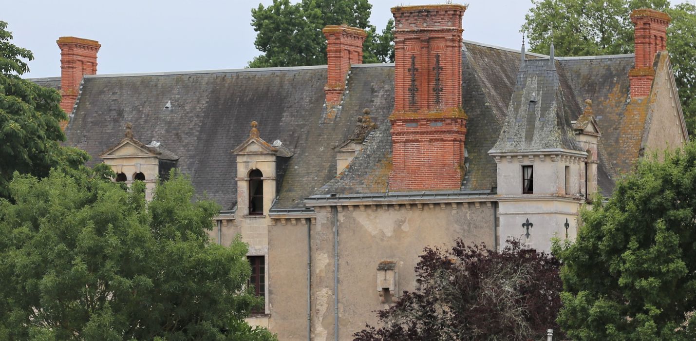 Logis de La Vérie, vue partielle des toitures depuis le Nord
