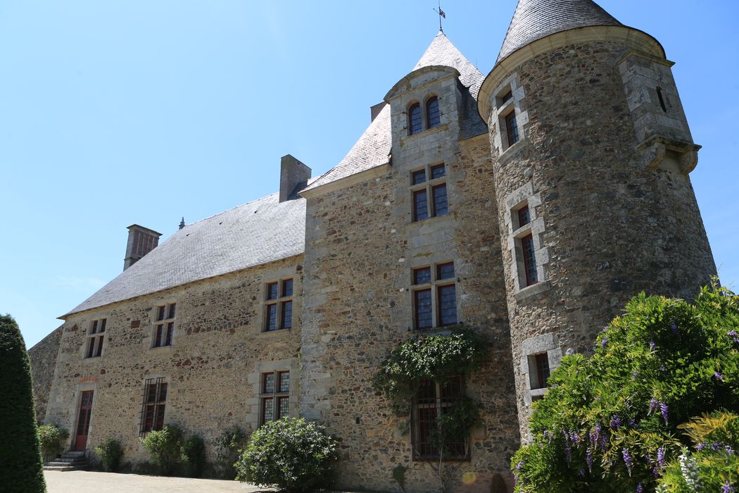 Château de la Chabotterie, façade est, vue générale