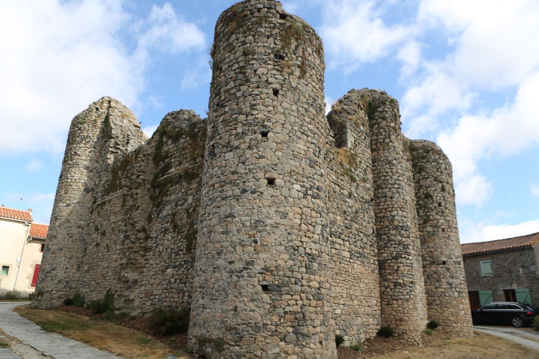 Donjon de Châteaumur, élévations sud et est, vue générale