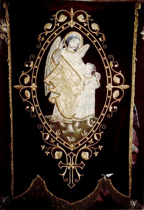 bannière de procession : l’Ange gardien