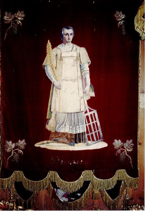 bannière de procession : saint Laurent