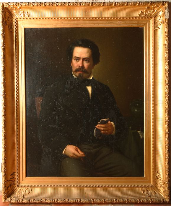 tableau, cadre : Portrait de Benjamin Fillon - © Ministère de la Culture (France), Conservation des antiquités et des objets d’art de Vendée – Tous droits réservés 