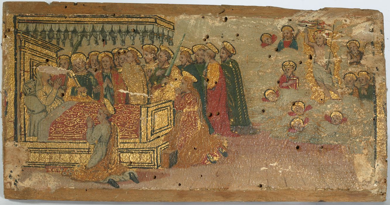 tableau (panneau peint) : La dormition de la Vierge - © Ministère de la Culture (France), Conservation des antiquités et des objets d’art de Vendée – Tous droits réservés 