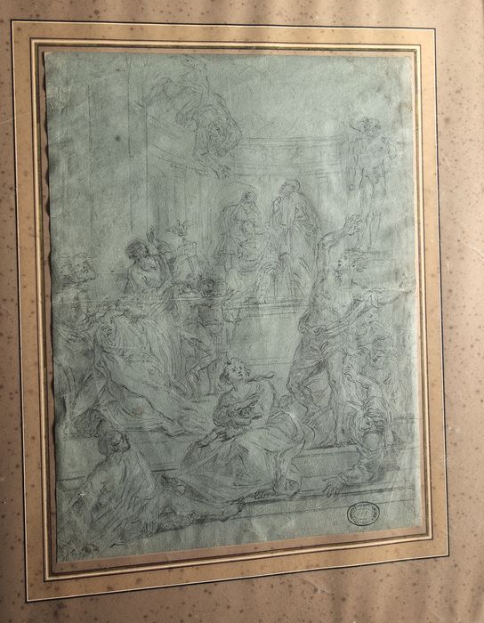 dessin : scène de martyre (?) - © Ministère de la Culture (France), Conservation des antiquités et des objets d’art de Vendée – Tous droits réservés
