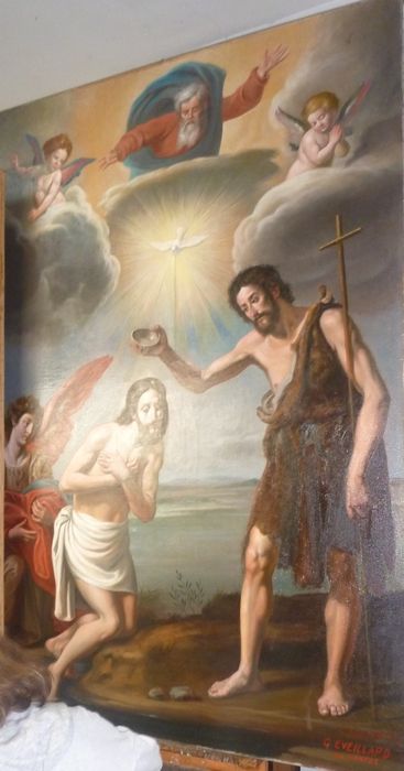 tableau : Baptême du Christ (le) - © Ministère de la Culture (France), Conservation des antiquités et des objets d’art de Vendée – Tous droits réservés