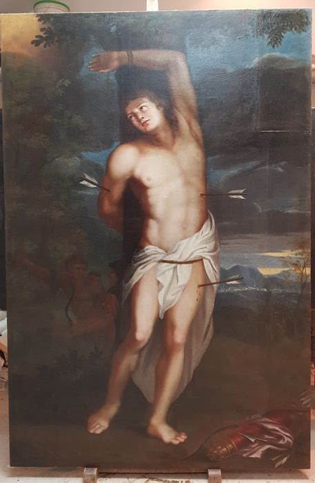 tableau : Saint Sébastien - © Ministère de la Culture (France), Conservation des antiquités et des objets d’art de Vendée – Tous droits réservés