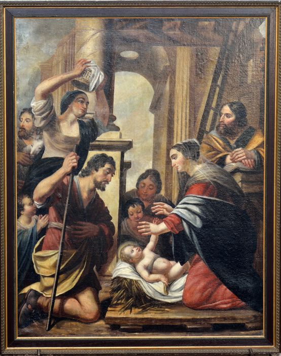 tableau : L'Adoration des bergers - © Ministère de la Culture (France), Conservation des antiquités et des objets d’art de Vendée – Tous droits réservés 