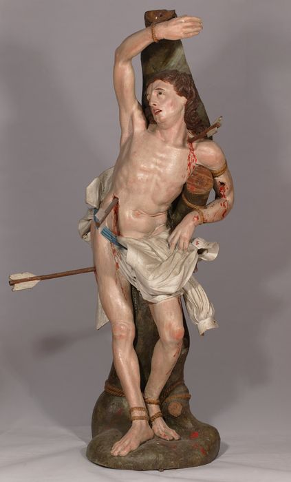 statue : Saint Sébastien - © Ministère de la Culture (France), Conservation des antiquités et des objets d’art de Vendée – Tous droits réservés 