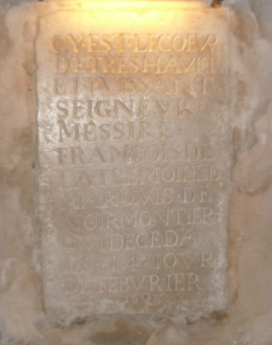 plaque funéraire de François de La Trémoille - © Ministère de la Culture (France), Conservation des antiquités et des objets d’art de Vendée – Tous droits réservés