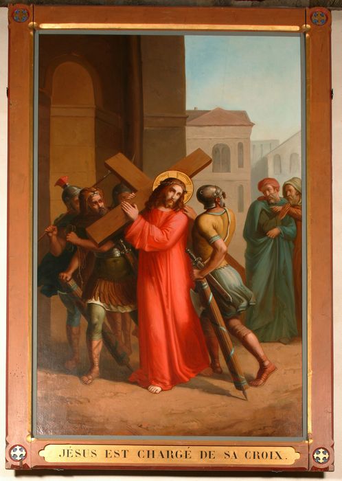 tableau (chemin de croix) : Station n°2 - © Ministère de la Culture (France), Conservation des antiquités et des objets d’art de Vendée – Tous droits réservés 