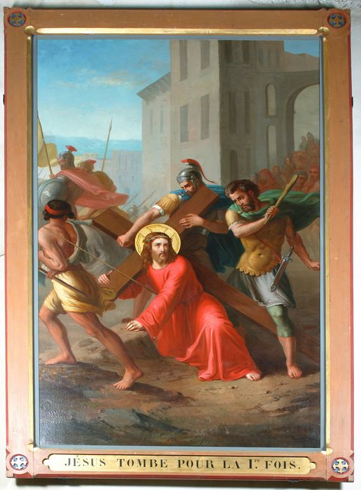 tableau (chemin de croix) : Station n°3 - © Ministère de la Culture (France), Conservation des antiquités et des objets d’art de Vendée – Tous droits réservés 