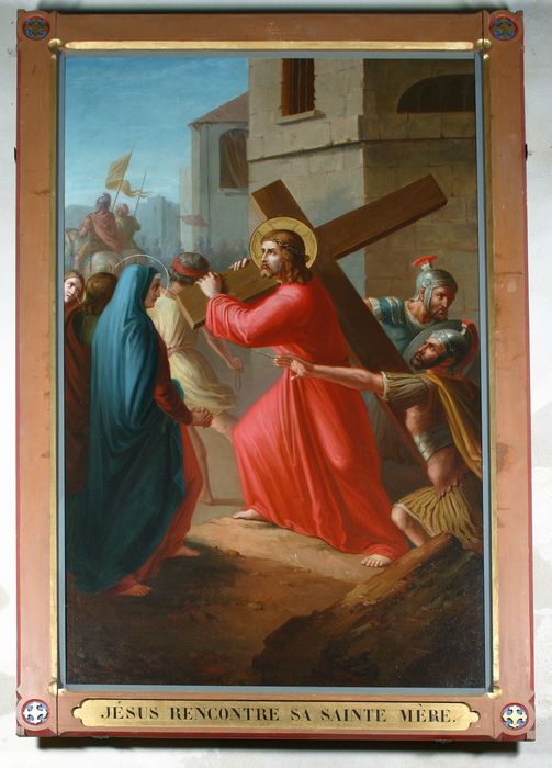 tableau (chemin de croix) : Station n°4 - © Ministère de la Culture (France), Conservation des antiquités et des objets d’art de Vendée – Tous droits réservés 