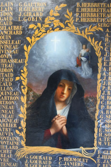 tableau commémoratif des morts pour la France (1914-1918), vue partielle