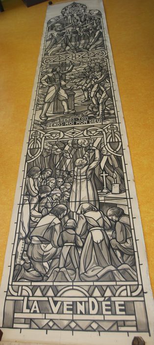 carton de vitrail n°2 : La Messe dans les bois
