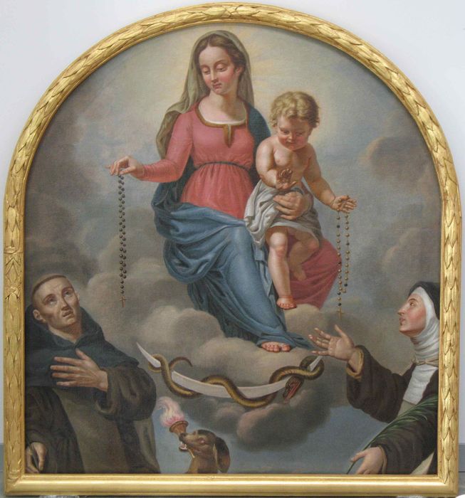 tableau : Remise du Rosaire - © Ministère de la Culture (France), Conservation des antiquités et des objets d’art de Vendée – Tous droits réservés