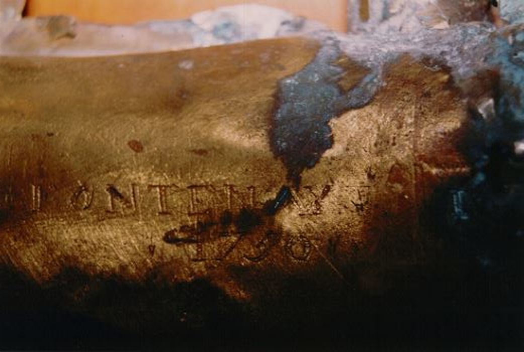 girouette, détail de l’inscription - © Ministère de la Culture (France), Conservation des antiquités et des objets d’art de Vendée – Tous droits réservés
