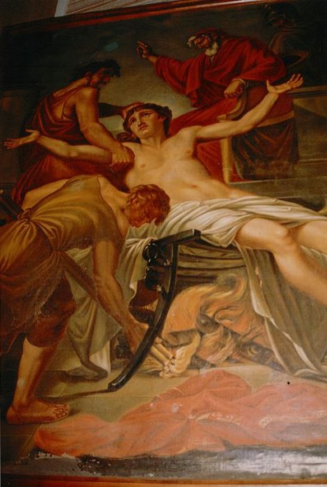 tableau : Martyr de saint Laurent - © Ministère de la Culture (France), Conservation des antiquités et des objets d’art de Vendée – Tous droits réservés