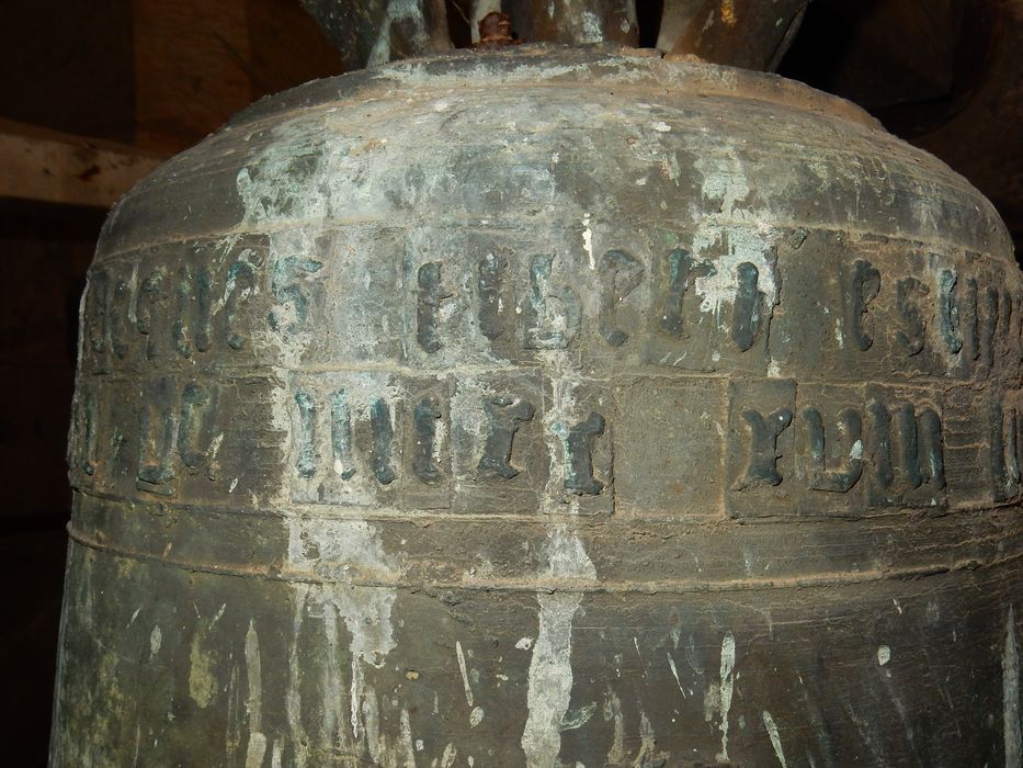 cloche dite pierre, détail de l’inscription