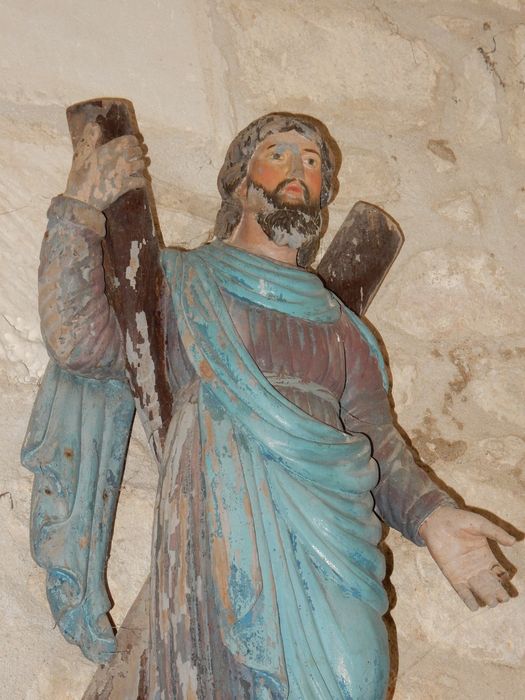 statue : Saint André, vue partielle