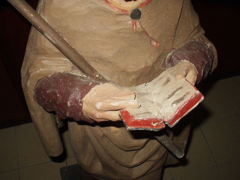 statue : Saint Jacques, détail