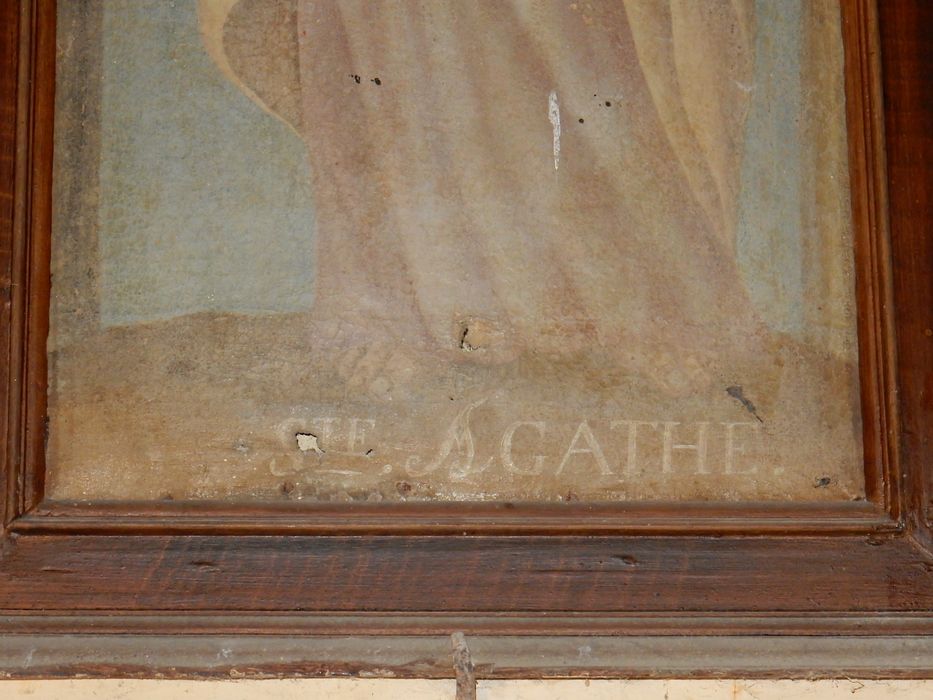 tableau : Sainte Agathe, détail