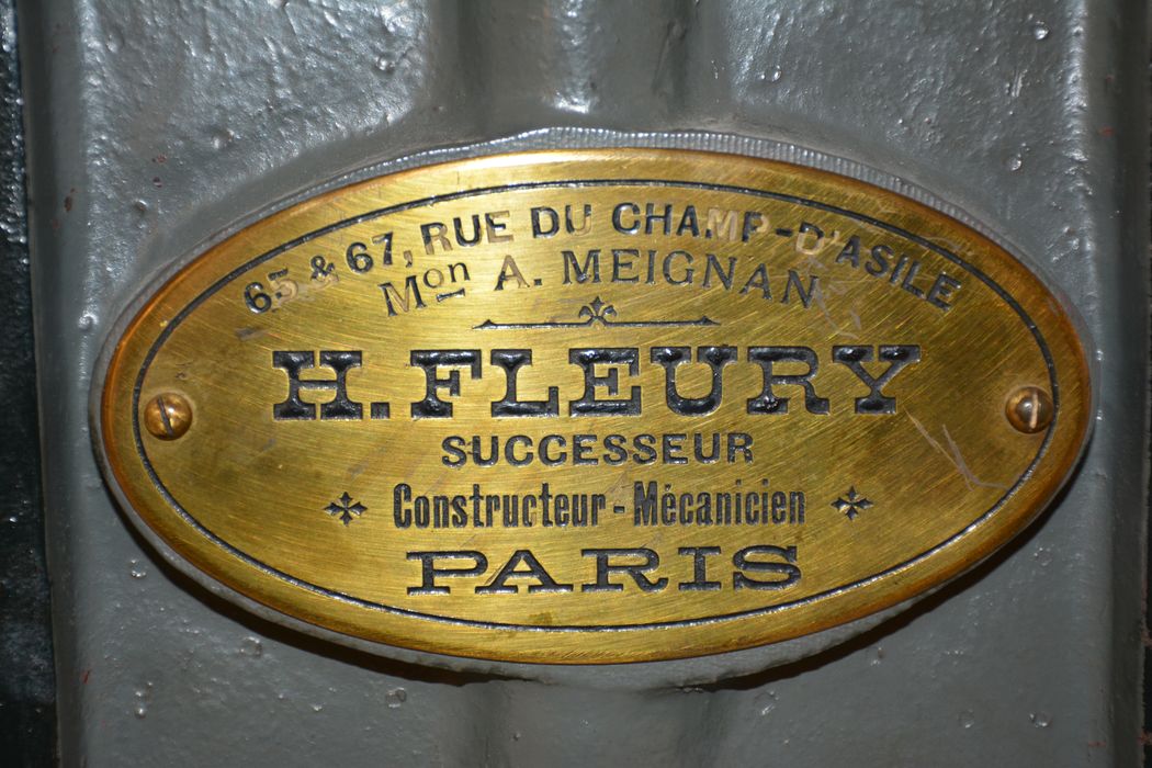 presse lithographique Fleury, détail - © Ministère de la Culture (France), Conservation des antiquités et des objets d’art de la Vienne – Tous droits réservés 