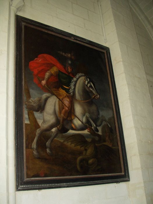 tableau : Saint Georges à cheval - © Ministère de la Culture (France), Conservation des antiquités et des objets d’art de la Vienne – Tous droits réservés