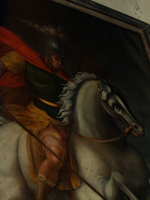 tableau : Saint Georges à cheval, détail - © Ministère de la Culture (France), Conservation des antiquités et des objets d’art de la Vienne – Tous droits réservés 