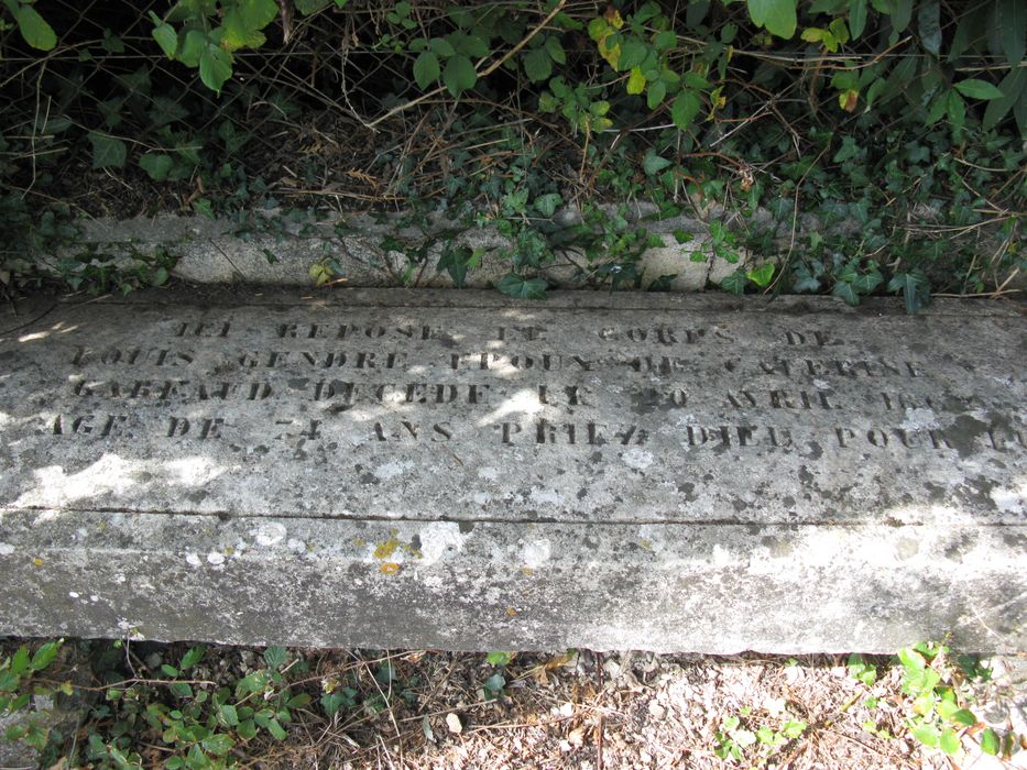 dalle funéraire de Louis Gendre