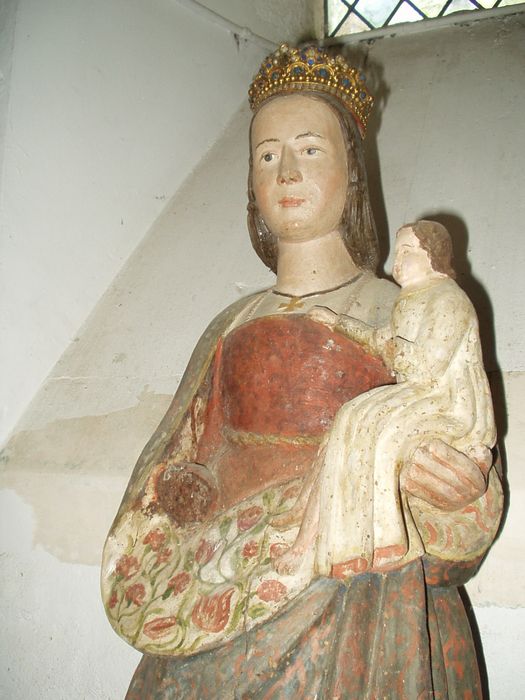 statue : Vierge à l'Enfant, vue partielle