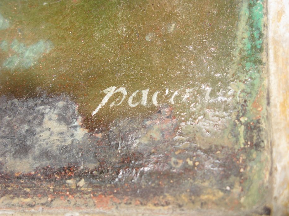 peinture murale : Saint Jérôme, détail de la signature