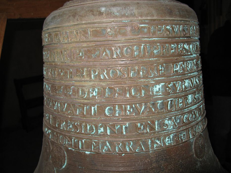 cloche dite Marie et Prosper, détail de l'inscription