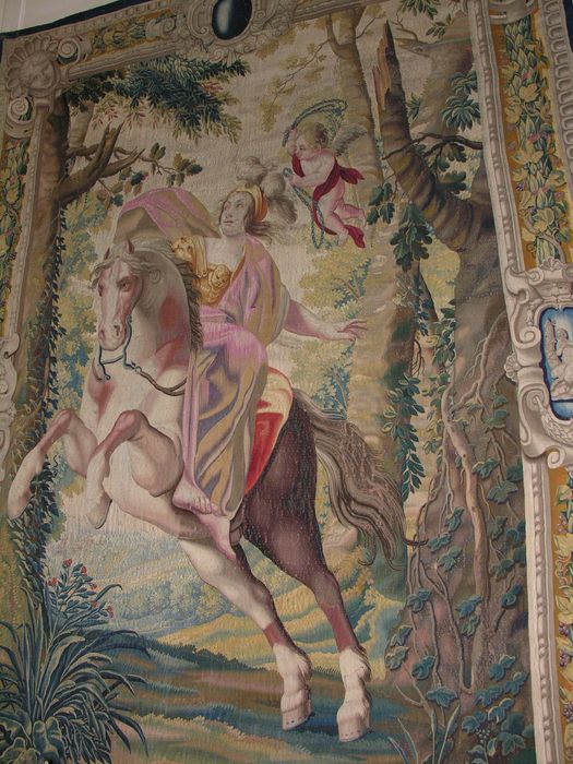 tapisserie de la Légende de Renaud et Armide : Armide à cheval