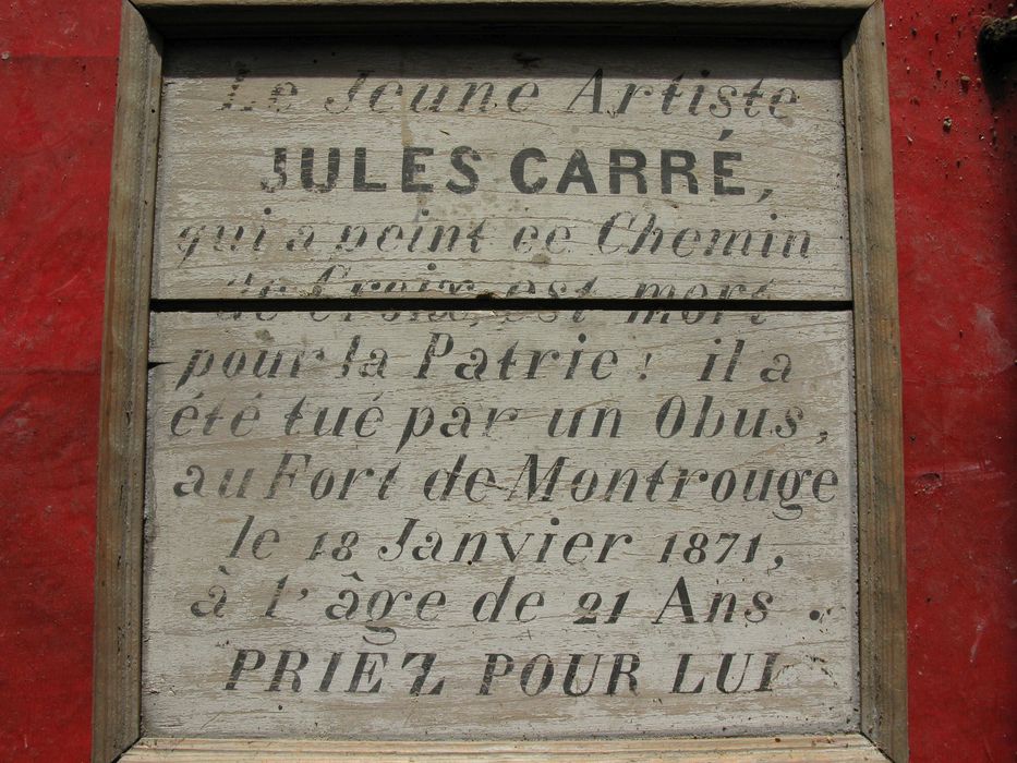 Chemin de croix : quatorze tableaux et leurs cadres