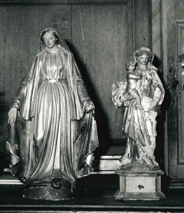 statues (statuettes) de confrérie : Vierge à l’Enfant, Vierge de l’Immaculée conception - © Ministère de la Culture (France), Conservation des antiquités et des objets d’art des Vosges – Tous droits réservés 