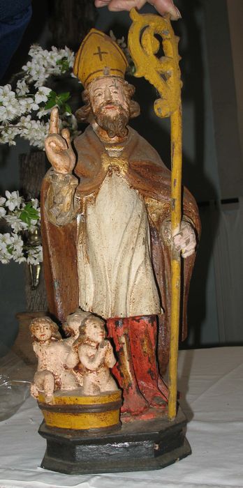 bâton de procession de confrérie : Saint Nicolas