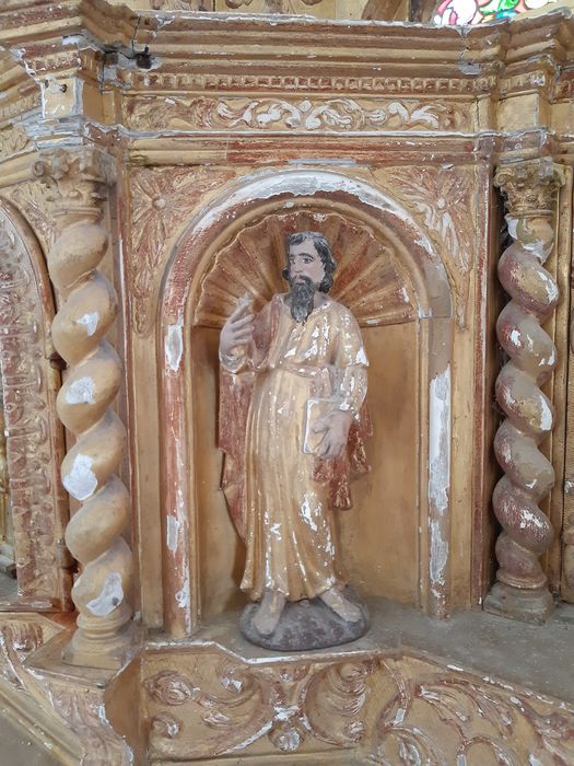 tabernacle, détail d’une statuette d’un évangéliste