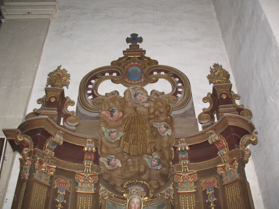 retable de l’autel nord, vue partielle